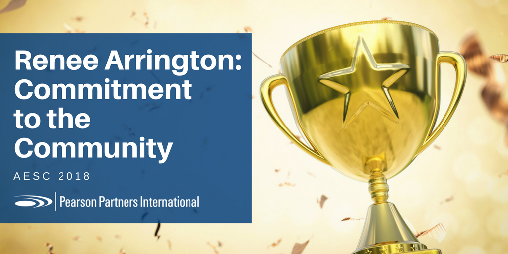 image of award for commitment to the commmnity renee arrington